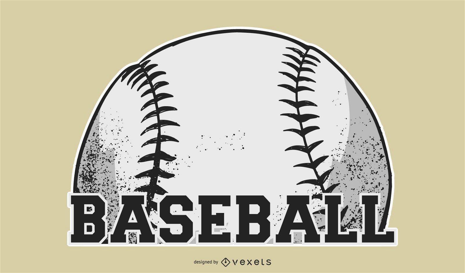 Baseball Ball Sticker Design