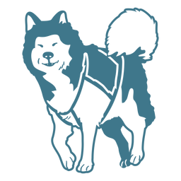 lindo trazo de lobo Diseño PNG