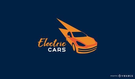 Electric car logo template