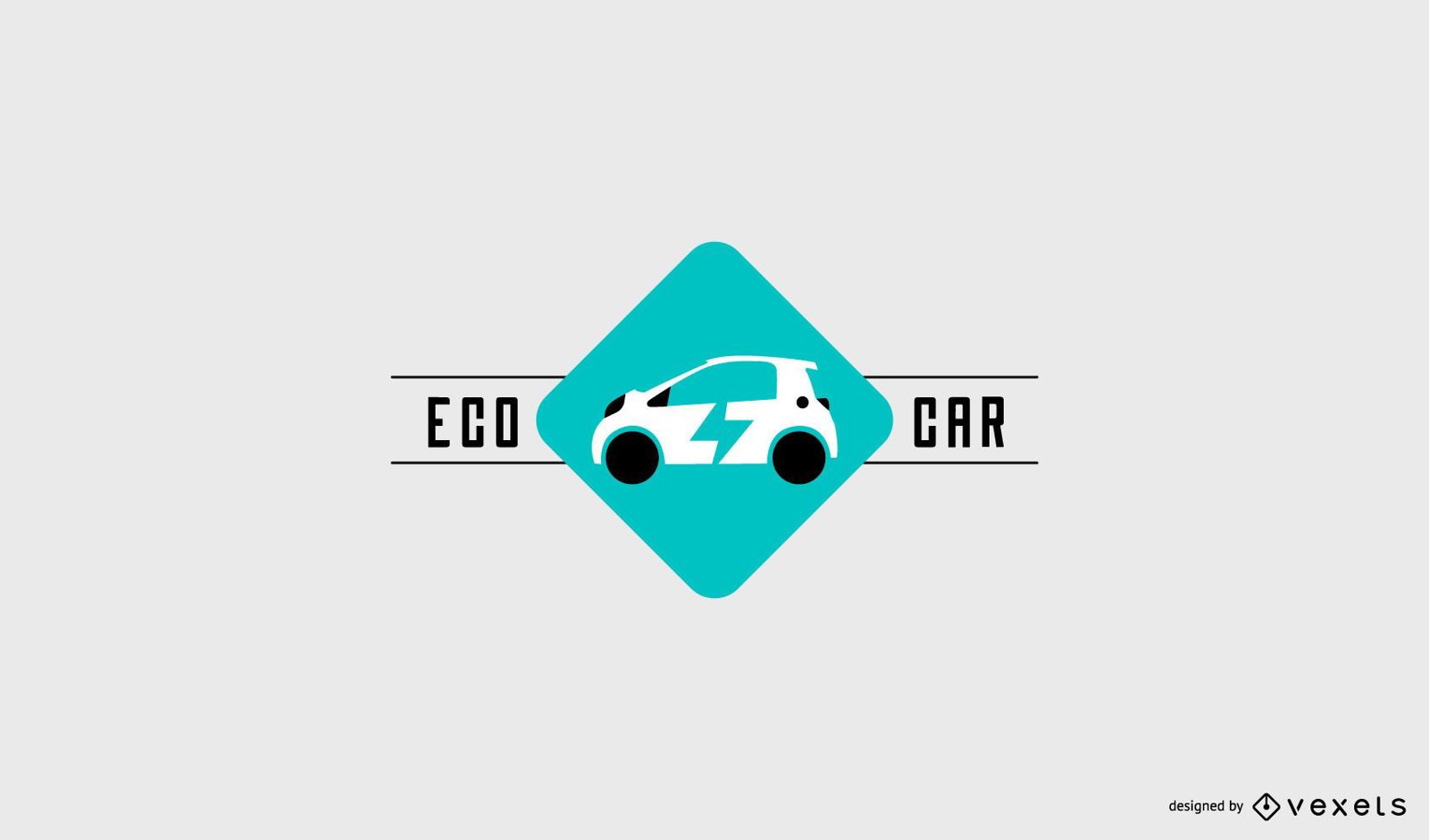 Eco car logo template