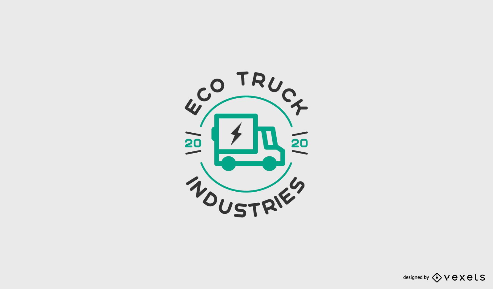 Plantilla de logotipo de camión ecológico