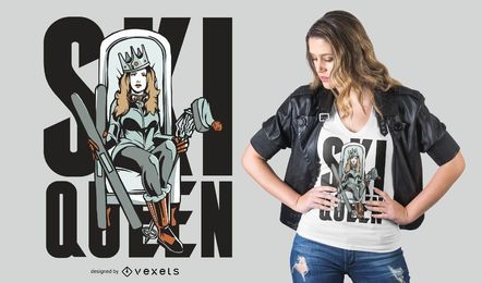 Ski Queen T-shirt Design