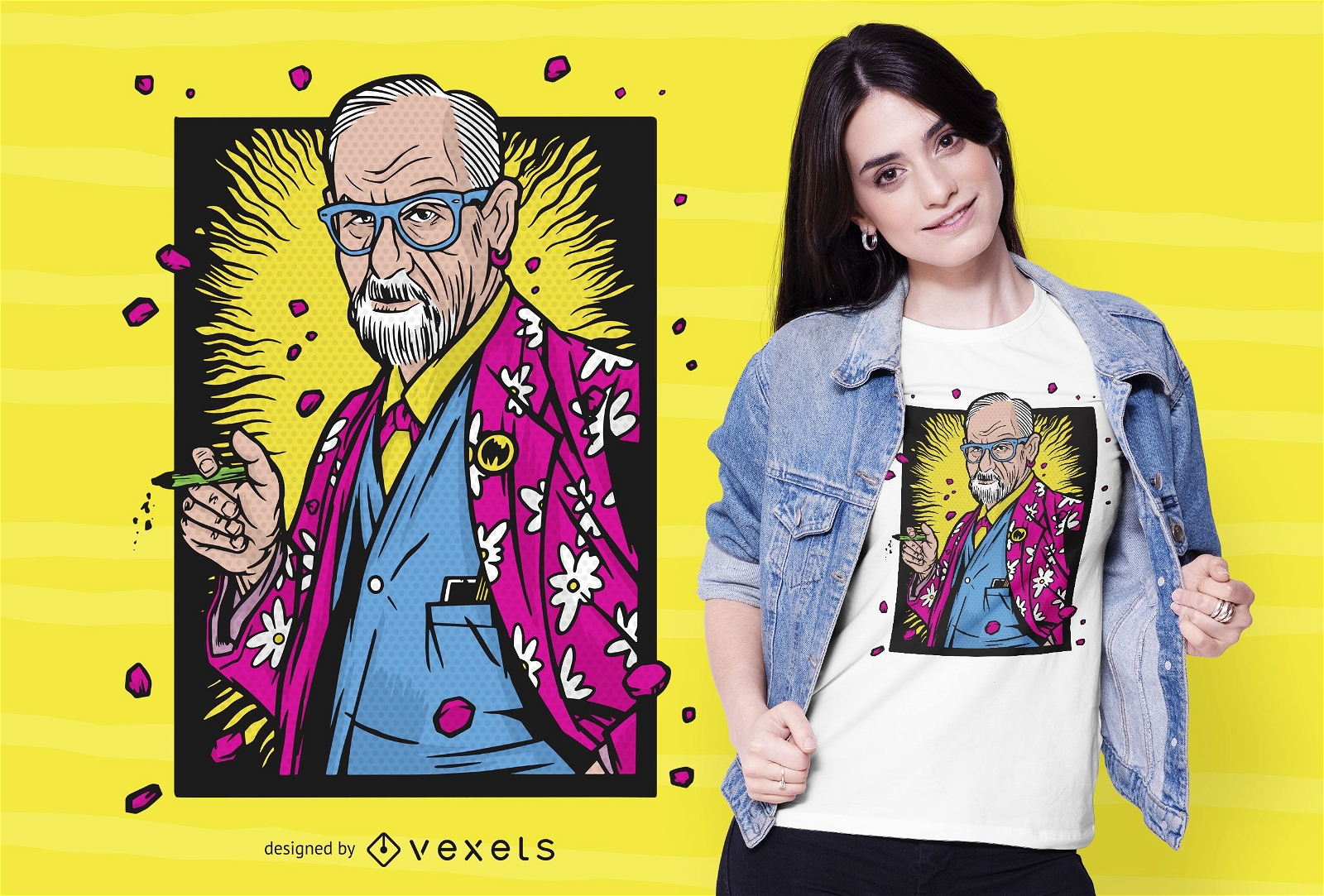 Design de camisetas havaianas Freud