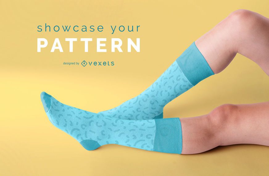 Legs wearing socks mockup Legs wearing socks mockup
