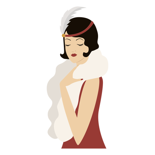 classy fashionable lady colored PNG Design