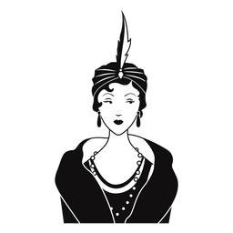 dama elegante con clase dibujada Diseño PNG