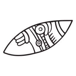 Abstraktes aztekisches Strichsymbol PNG-Design