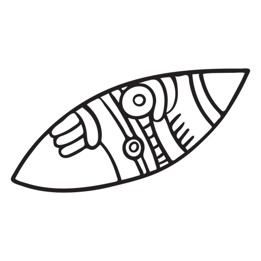 Abstraktes aztekisches Strichsymbol PNG-Design