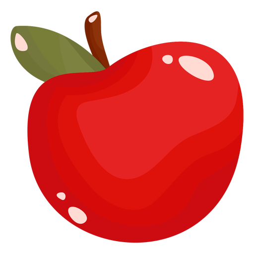Apple fruit flat PNG Design
