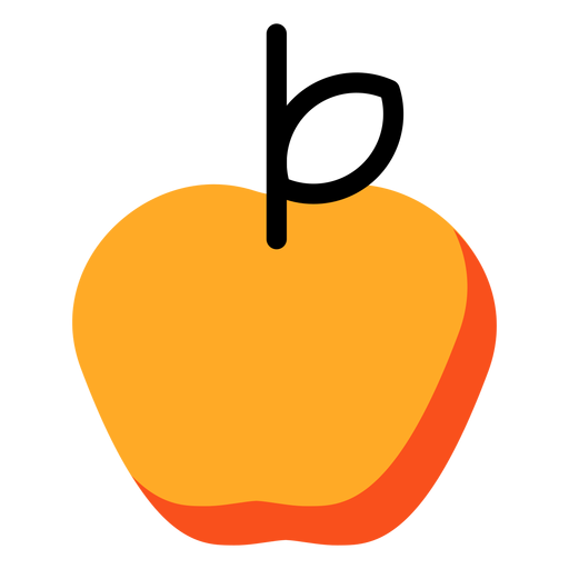 Icono de manzana amarilla Diseño PNG