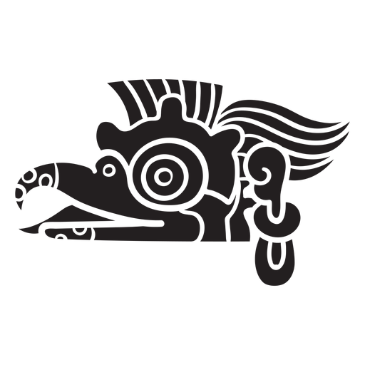 Aztekisches Tier schwarz PNG-Design