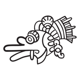 Aztec Civilization Stroke Symbol PNG & SVG Design For T-Shirts