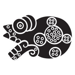 Elemento azteca negro Diseño PNG