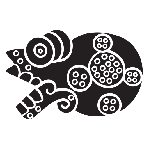 Aztec element black PNG Design