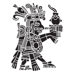 Aztec gods illustration centeol PNG Design Transparent PNG
