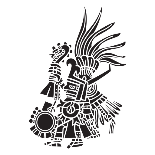 Ilustra??o dos deuses astecas huitzilopochtli