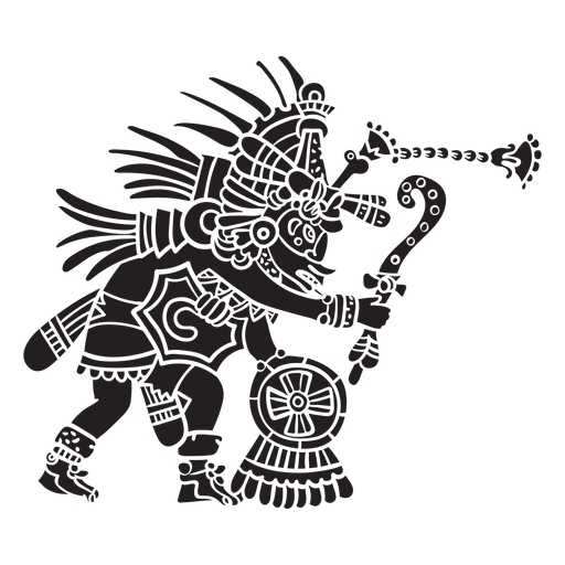 Ilustraci?n de dioses aztecas quetzalcoatl Diseño PNG