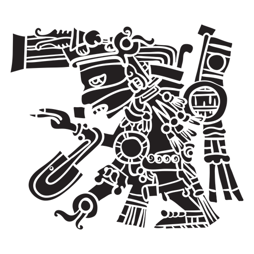 Aztec gods illustration tezcatlipoca