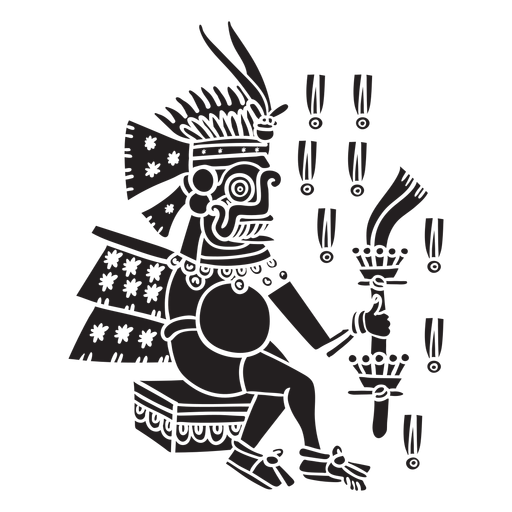 Aztec gods illustration tlaloc PNG Design