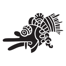 Espiritualismo azteca símbolo negro Diseño PNG