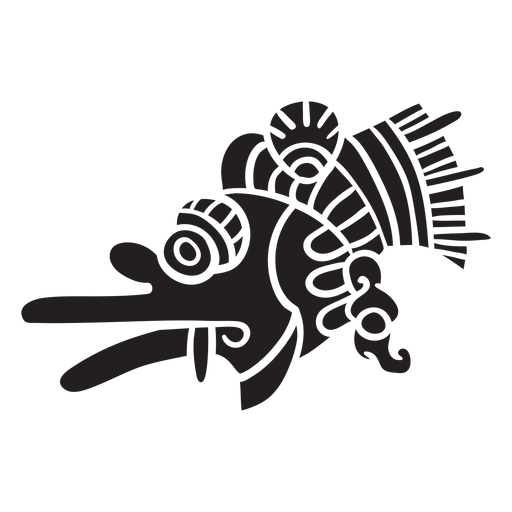 Schwarzes Symbol des aztekischen Spiritualismus PNG-Design