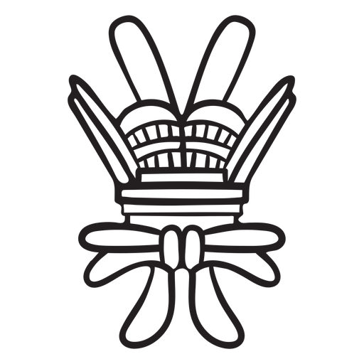 Abstraktes Symbol des aztekischen Strichs PNG-Design