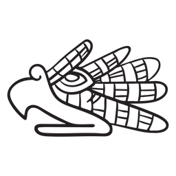 Aztekisches Schlaganfalltiersymbol PNG-Design