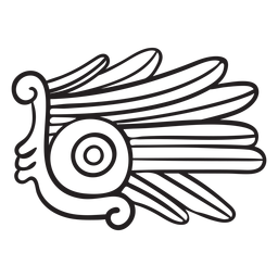 Aztekisches Schlaganfall-Zivilisationselement PNG-Design