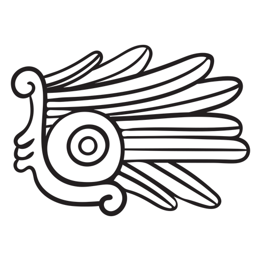 Aztec stroke civilization element PNG Design