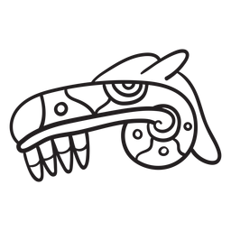 Desenho de traço asteca Desenho PNG