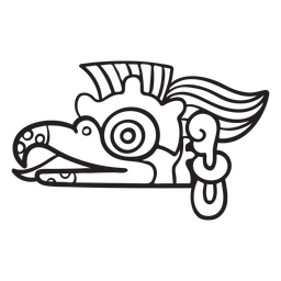Dibujo de trazo azteca azteca Transparent PNG