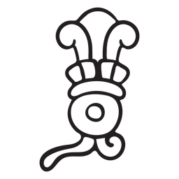 Aztekisches Strichelement PNG-Design