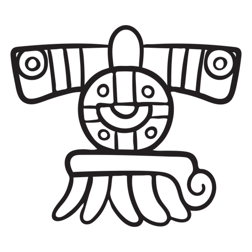Aztekisches Strichelement aztekisch PNG-Design