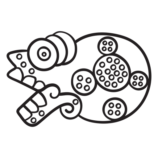 Aztekisches Strichsymbol PNG-Design