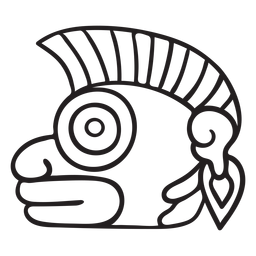 Aztec Stroke Symbol Creature PNG & SVG Design For T-Shirts