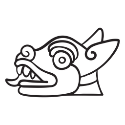 Perro símbolo de trazo azteca Transparent PNG