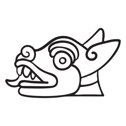 Aztec stroke symbol dog - Transparent PNG & SVG vector file