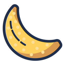 Ícone plano de banana Desenho PNG