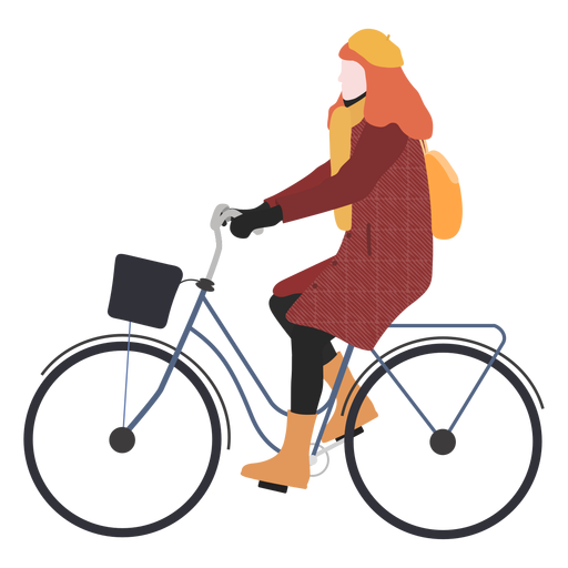Bicycle girl PNG Design