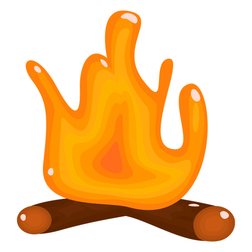Campfire glossy flat PNG Design