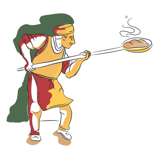 Character baker color PNG Design