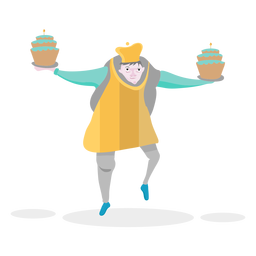 Character baker pie PNG Design