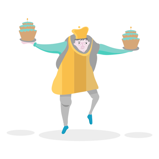 Pastel de panadero de personajes Diseño PNG