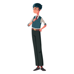 Chico británico de carácter Diseño PNG