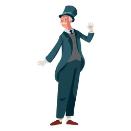 Character british old man stands PNG Design Transparent PNG