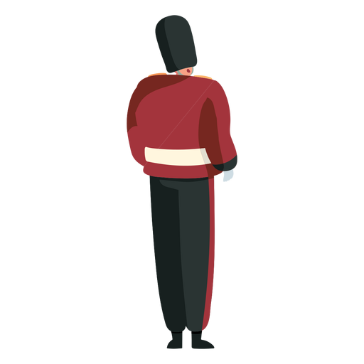 Character british royal guard back PNG Design