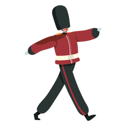 Marcha de la guardia real británica de carácter Diseño PNG
