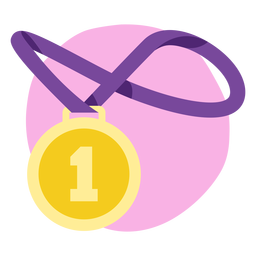 Medalha plana de torcida Desenho PNG