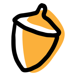 Ícone de outono castanha Desenho PNG