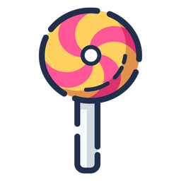 Ícone de pirulito colorido Desenho PNG